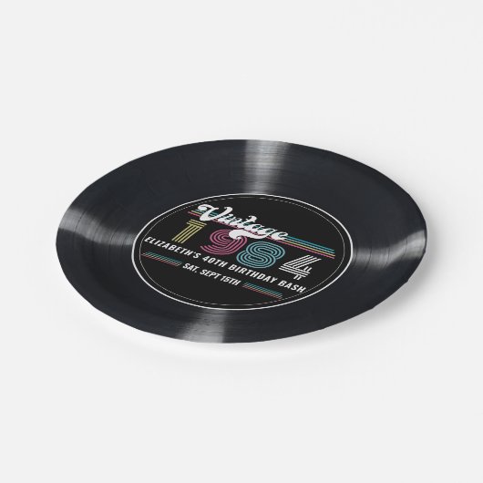 Gepersonaliseerde elke leeftijd  aangepaste foto V Papieren Bordje (Gekanteld)