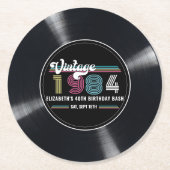 Gepersonaliseerde elke leeftijd  aangepaste foto V Ronde Kartonnen Onderzetter (Voorkant)