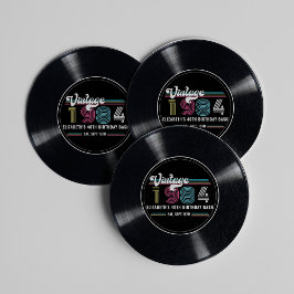 Gepersonaliseerde elke leeftijd aangepaste foto V Ronde Kartonnen Onderzetter