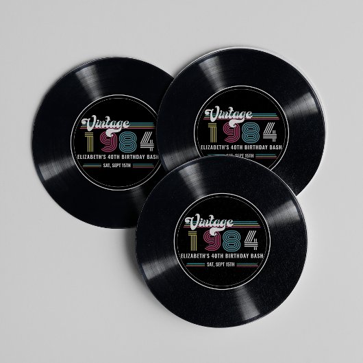 Gepersonaliseerde elke leeftijd  aangepaste foto V Ronde Kartonnen Onderzetter