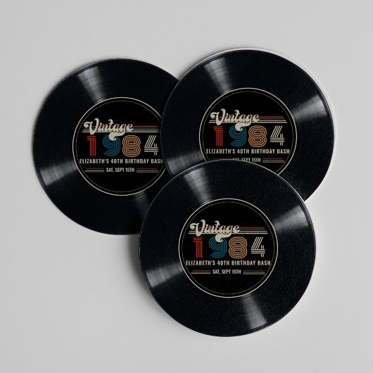 Gepersonaliseerde elke leeftijd  aangepaste foto V Ronde Kartonnen Onderzetter