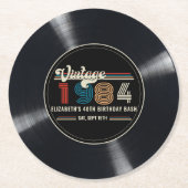 Gepersonaliseerde elke leeftijd  aangepaste foto V Ronde Kartonnen Onderzetter (Voorkant)