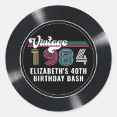 Gepersonaliseerde elke leeftijd  aangepaste foto V Ronde Sticker (Voorkant)