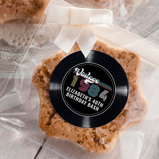 Gepersonaliseerde elke leeftijd  aangepaste foto V Ronde Sticker