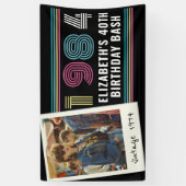 Gepersonaliseerde elke leeftijd  aangepaste foto V Spandoek (Verticaal)