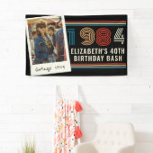 Gepersonaliseerde elke leeftijd  aangepaste foto V Spandoek (Insitu)