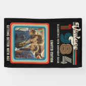 Gepersonaliseerde elke leeftijd  aangepaste foto V Spandoek (Horizontaal)