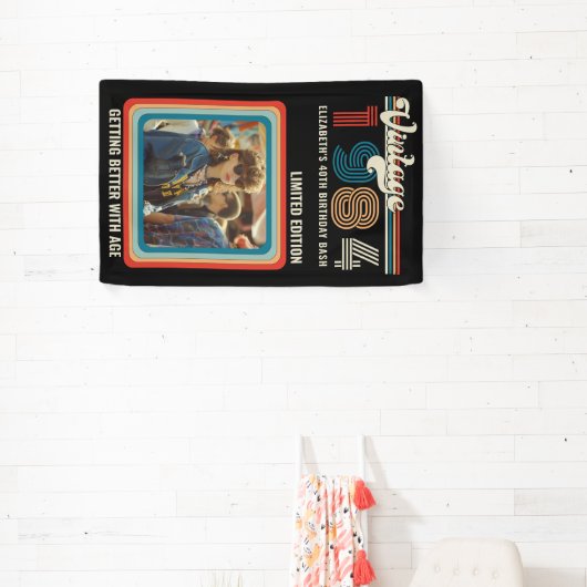 Gepersonaliseerde elke leeftijd  aangepaste foto V Spandoek (Insitu)