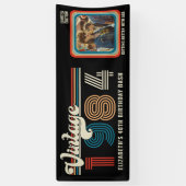 Gepersonaliseerde elke leeftijd  aangepaste foto V Spandoek (Verticaal)