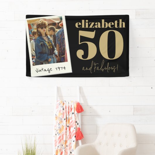 Gepersonaliseerde elke leeftijd  aangepaste foto V Spandoek (Insitu)