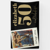 Gepersonaliseerde elke leeftijd  aangepaste foto V Spandoek (Verticaal)