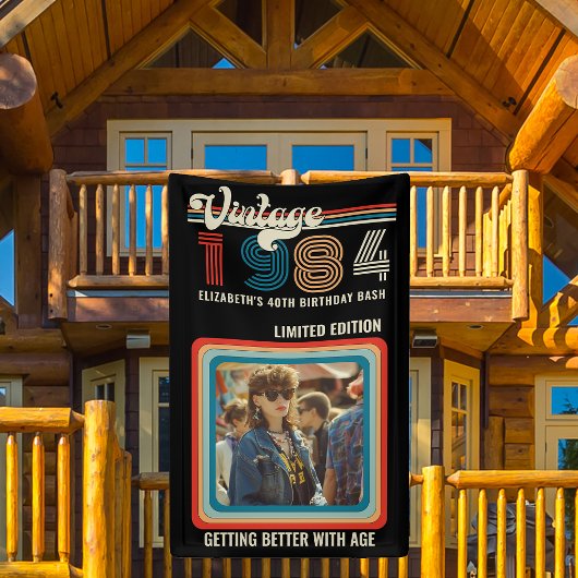 Gepersonaliseerde elke leeftijd  aangepaste foto V Spandoek