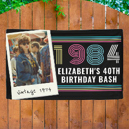 Gepersonaliseerde elke leeftijd aangepaste foto V Spandoek