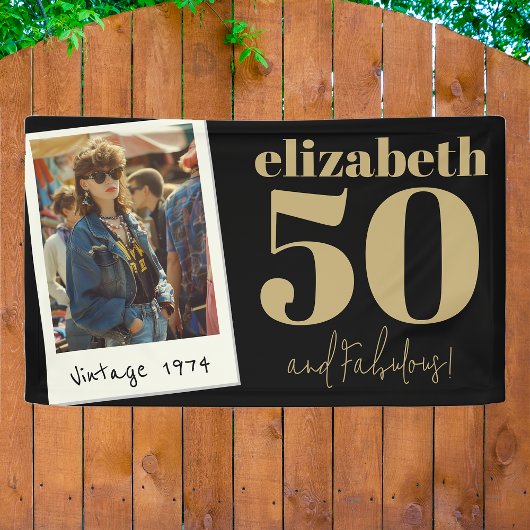 Gepersonaliseerde elke leeftijd  aangepaste foto V Spandoek