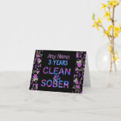 Gepersonaliseerde elke naam nuchtere verjaardag kaart (Gele Bloem)