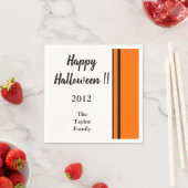 Gepersonaliseerde Elke Naam Trendy Happy Halloween Servet (Insitu)
