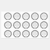 Gepersonaliseerde elke tekst cirkel rond waterdich labels (Vel)