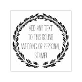 Gepersonaliseerde elke tekst cirkel ronde bruiloft  zelfinktende stempel (Design)