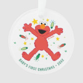 Gepersonaliseerde Elmo Christmas | Naam en foto Ornament (voorkant)
