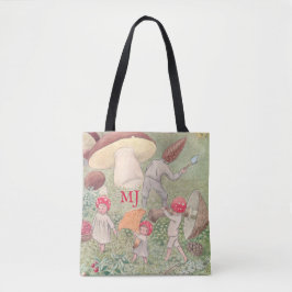 Gepersonaliseerde Elsa Beskow Fairytale Mushroom T Tote Bag