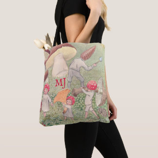 Gepersonaliseerde Elsa Beskow Fairytale Mushroom T Tote Bag
