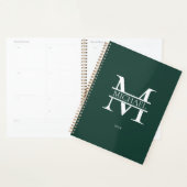Gepersonaliseerde Emerald Monogram Initiaal Minima Planner (Display)