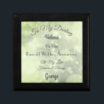 Gepersonaliseerde Emerald Wedding Keepsake Box Cadeaudoosje<br><div class="desc">Fabulous gepersonaliseerde vrouw Emerald bruiloft Jubileum Keepsake / geschenkdoos.</div>