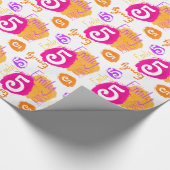 Gepersonaliseerde Emily 5e verjaardag verf dab wra Cadeaupapier (Hoek)