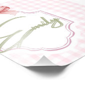 Gepersonaliseerde Emily Baby Girl Nursery Bow & Gi Foto Afdruk (Hoek)
