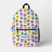 Gepersonaliseerde Emojis wordt geconfronteerd met  Bedrukte Rugzak (Voorkant)