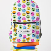 Gepersonaliseerde Emojis wordt geconfronteerd met  Bedrukte Rugzak