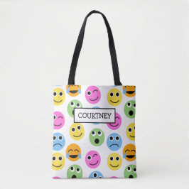 Gepersonaliseerde Emojis wordt geconfronteerd met Tote Bag