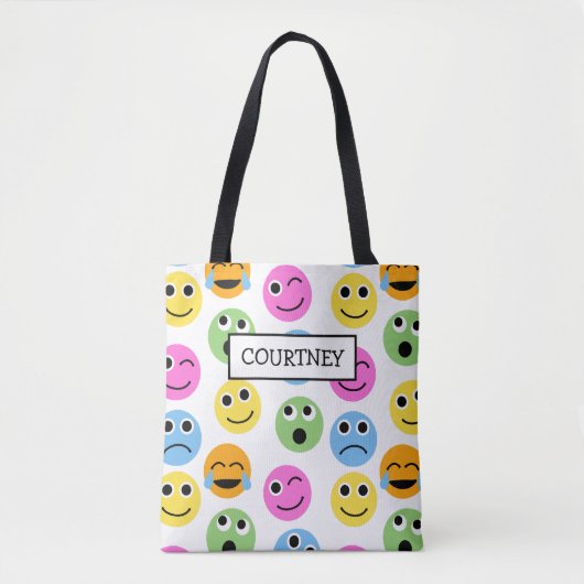 Gepersonaliseerde Emojis wordt geconfronteerd met  Tote Bag (Voorkant)