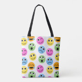 Gepersonaliseerde Emojis wordt geconfronteerd met  Tote Bag (Achterkant)