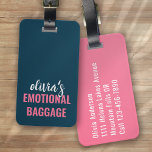 Gepersonaliseerde Emotionele Bagage Grappig Bagagelabel<br><div class="desc">Versterk uw bagage met dit persoonlijke ontwerp dat perfect is voor reizigers</div>