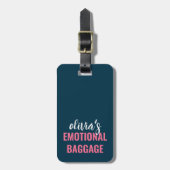 Gepersonaliseerde Emotionele Bagage Grappig Bagagelabel (Voorkant verticaal)