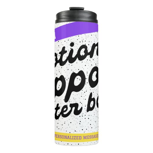 Gepersonaliseerde emotionele steun waterfles thermosbeker (Voorkant)