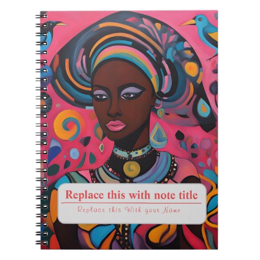 Gepersonaliseerde Empowered Woman - Roze Notitieboek (Voorkant)