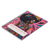 Gepersonaliseerde Empowered Woman - Roze Notitieboek (Linkerzijde)