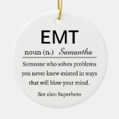 Gepersonaliseerde EMT-definitie Keramisch Ornament (Voorkant)
