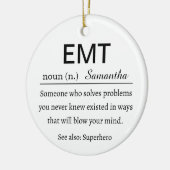 Gepersonaliseerde EMT-definitie Keramisch Ornament (Links)