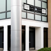 Gepersonaliseerde en 2 Foto Jubileum Banner KLEURE (Buitenkant Gebouw)