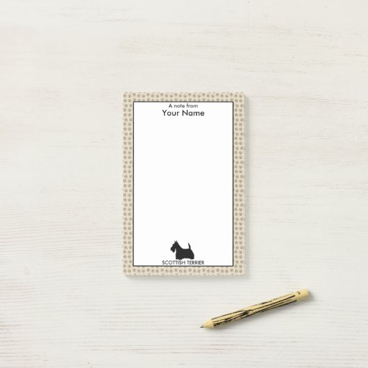 Gepersonaliseerde en aangepaste Schotse werver Post-it® Notes (Op bureau)