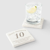 Gepersonaliseerde en jaarlijkse Jubilea Stenen Onderzetter (Zijkant)