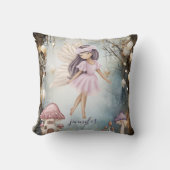 Gepersonaliseerde Enchanted Forest Fairy Girl's Kussen (Voorkant)
