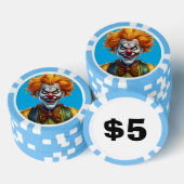 Gepersonaliseerde enge clown composiet poker chips (Opstapeling)