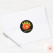 Gepersonaliseerde enge vis Sticker (Envelop)
