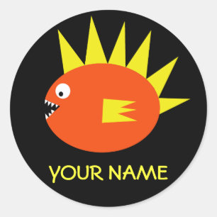 Gepersonaliseerde enge vis Sticker