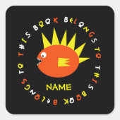 Gepersonaliseerde enge vis Sticker (Voorkant)