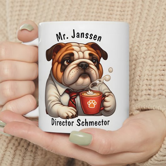Gepersonaliseerde Engels Bulldog Coffee Mok Fun Gi